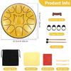 Steel Tongue Drum 11 Notes Tongue Drum 6 inch Small Hand Pan Drum Rustproof Percussion Instrument Sound Healing Tank Drum for