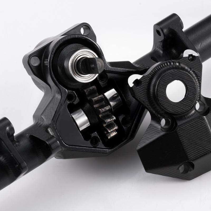 MIBIDAO Alu Alloy Extended / Stock Length Front Rear Axle for Axial SCX24 Deadbolt C10 Wrangler Gladiator Bronco 1/24 RC Car