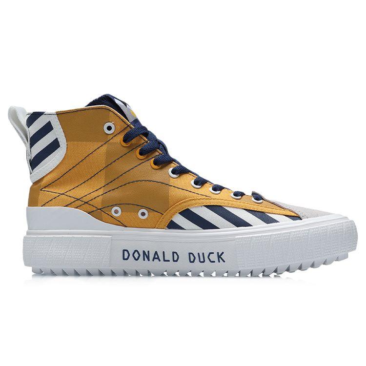 Li Ning Disney Collaboration Series Casual High-Top Skate Shoes Unisex Sneakers Blue Yellow AGCR179-2