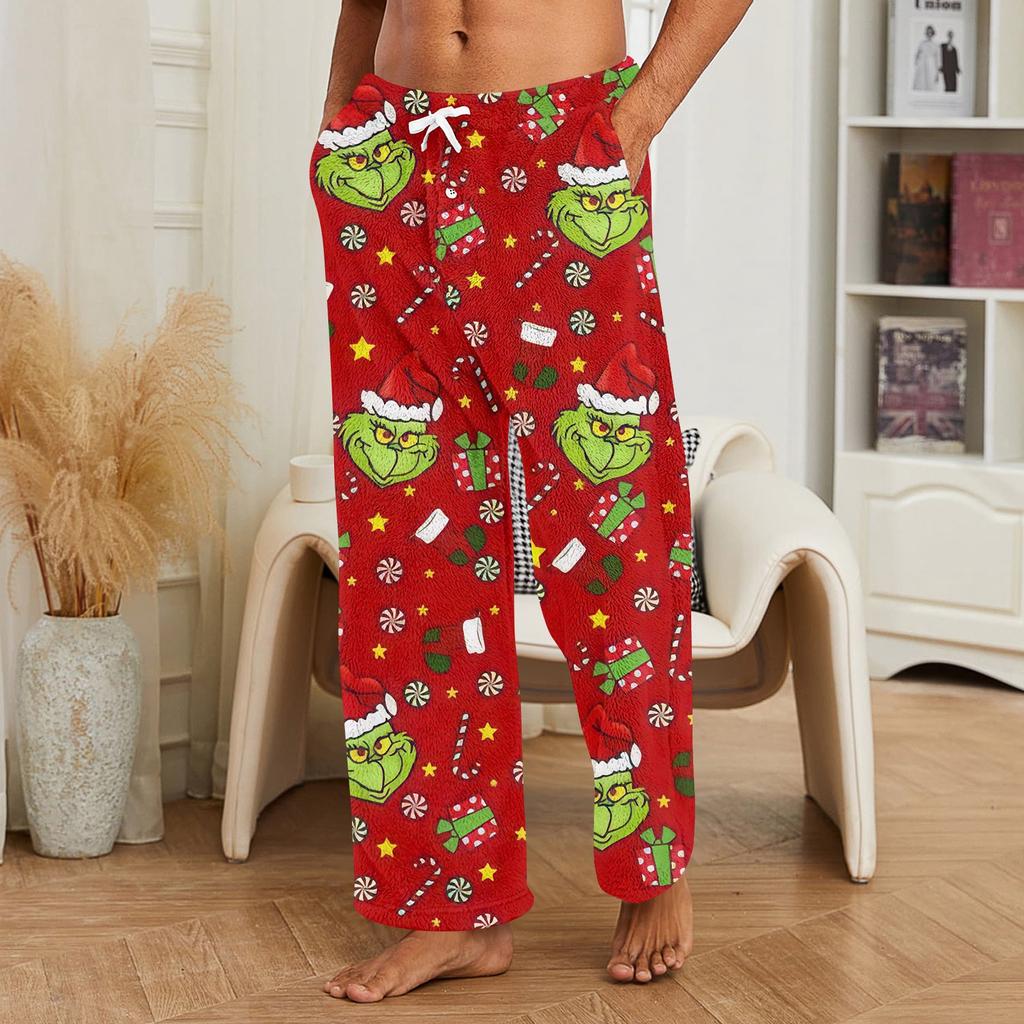 Herren Allover bedruckte Homewear-Hose Schlaf-Pyjamahose Lange Hose Pyjamahose