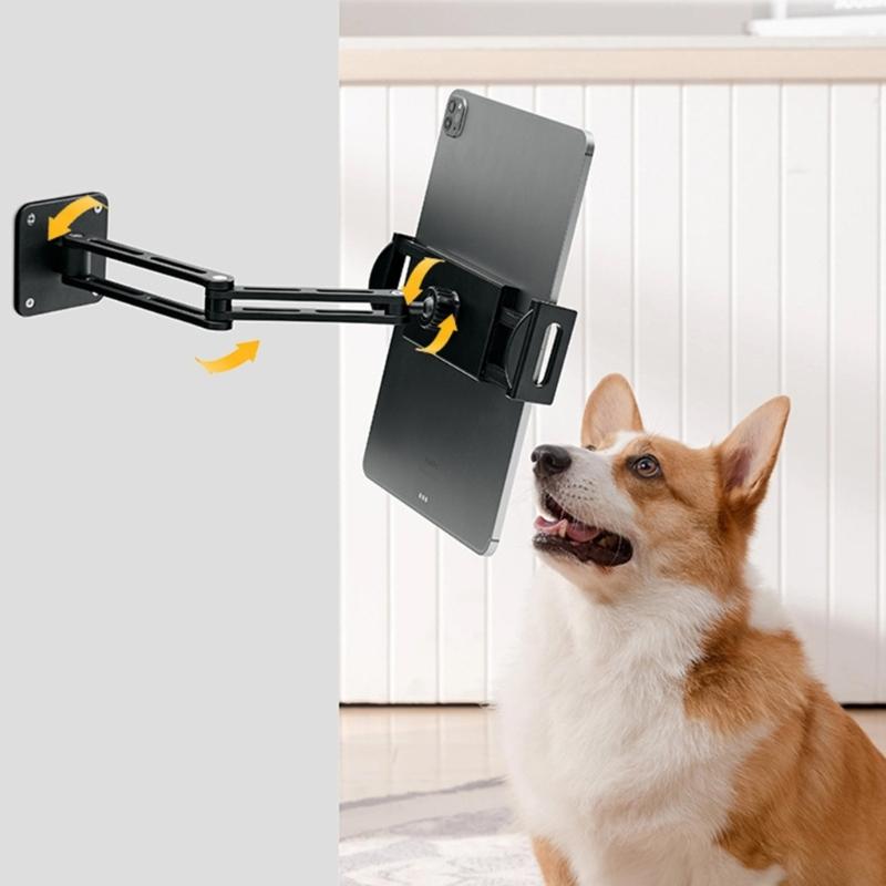 AntiCorrosion Phone Tablets Wall Mount Bracket Adjustable Length Aluminum Stand For Secure Installation