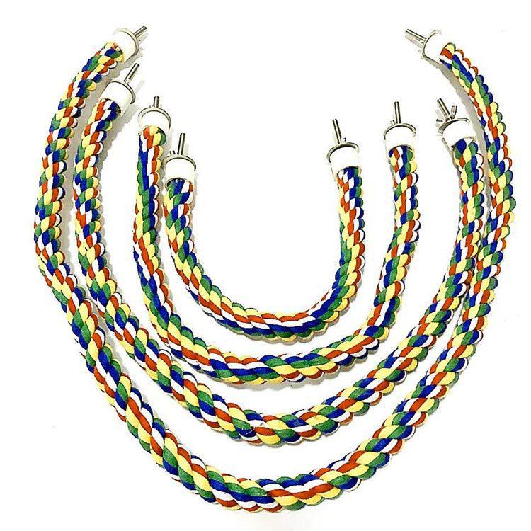 

Игрушка-попугай для жевания с хлопковой веревкой, лестницей для лазания и вращающимися элементами 40cm (126g)