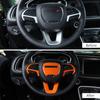 Steering Wheel Cover Trim Frame Kit for Dodge Challenger & Charger 2015+ Orange