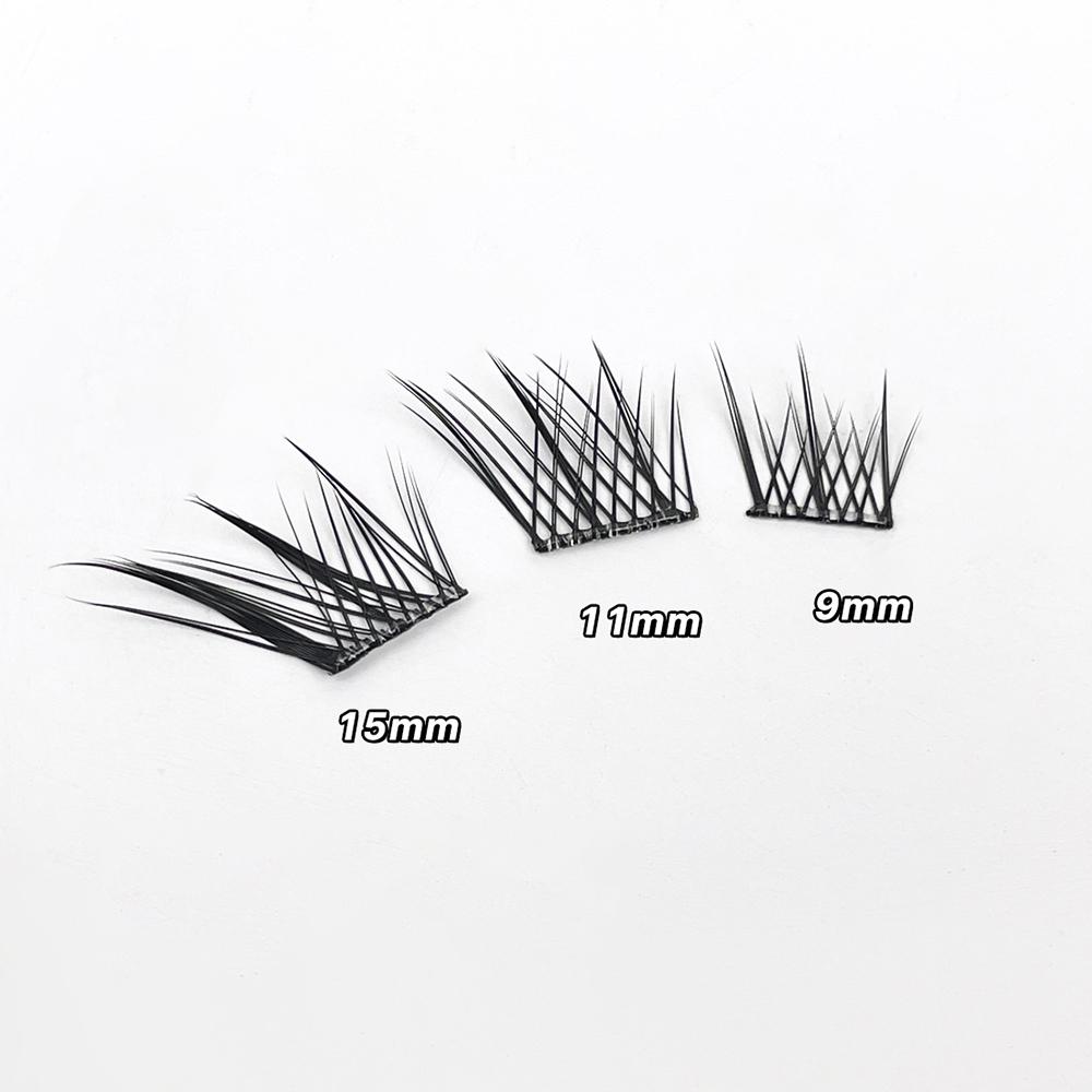 Self-Adhesive Fox Eye False Eyelashes Manga DIY Lash Extensions Individual Lashes  DIY At Home