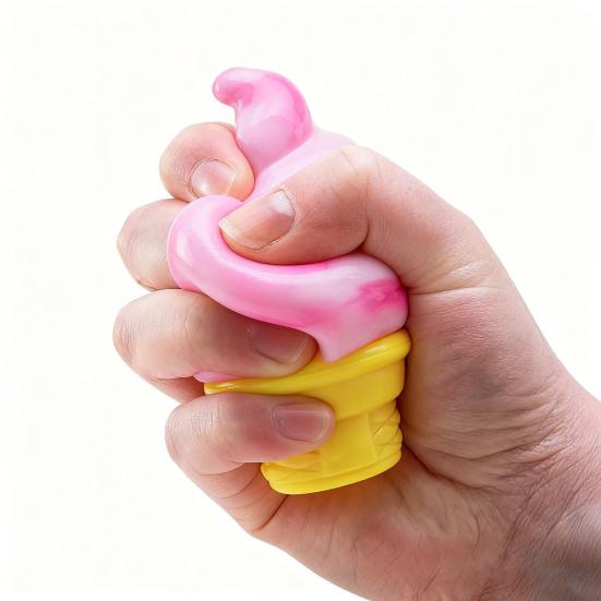 Eistüten-Quetschspielzeug Simuliertes Eis-Fidget-Spielzeug Tragbar Reise Stressabbau Weicher Dehnbarer Sensorischer Stressball