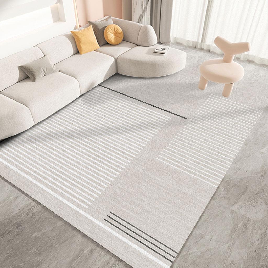Minimalist Grey-gold Color Gradation Large Rug Living Room Coffee Table Rug Simple Rugs Bedroom Decor Dirt Resistance Floor Mat