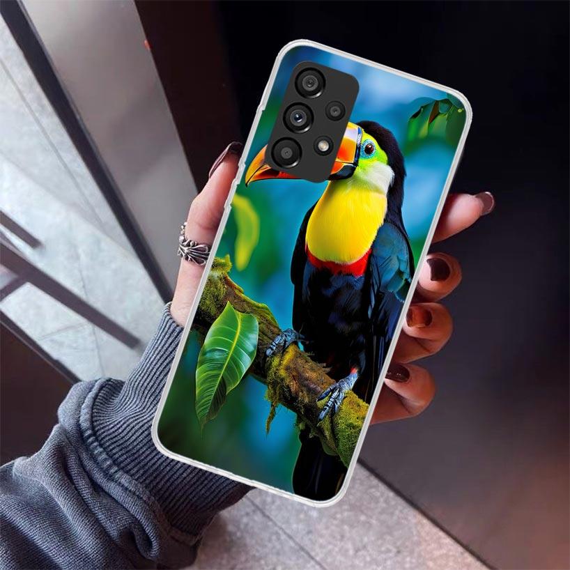 Tropical Toucan Phone Case For Samsung Galaxy A17 A57 A37 A16 A26 A36 A56 A15 A25 A35 A55 A14 A13 A54 A53 A34 A24 A33 A23 Galaxy
