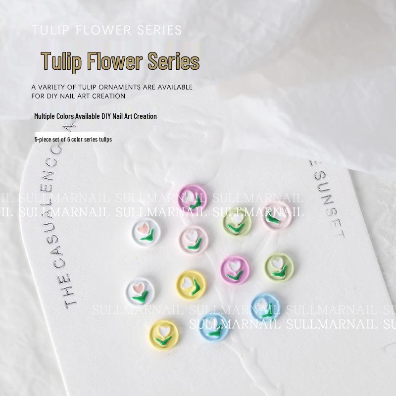 

Nail Art Metal Tulip Flower Decorations (5 Piece Set)