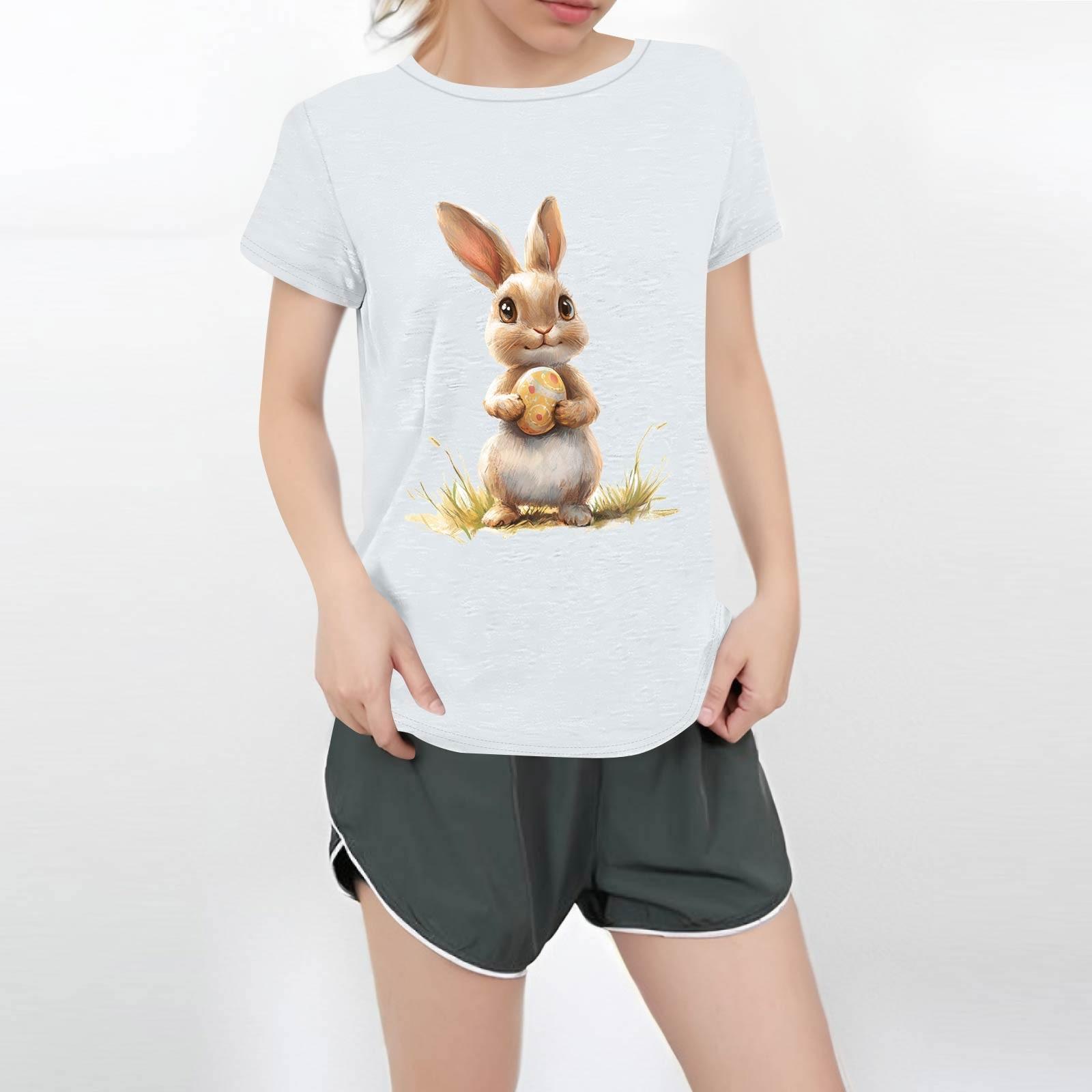 

Женская повседневная футболка с круглым вырезом и короткими рукавами с принтом S белый