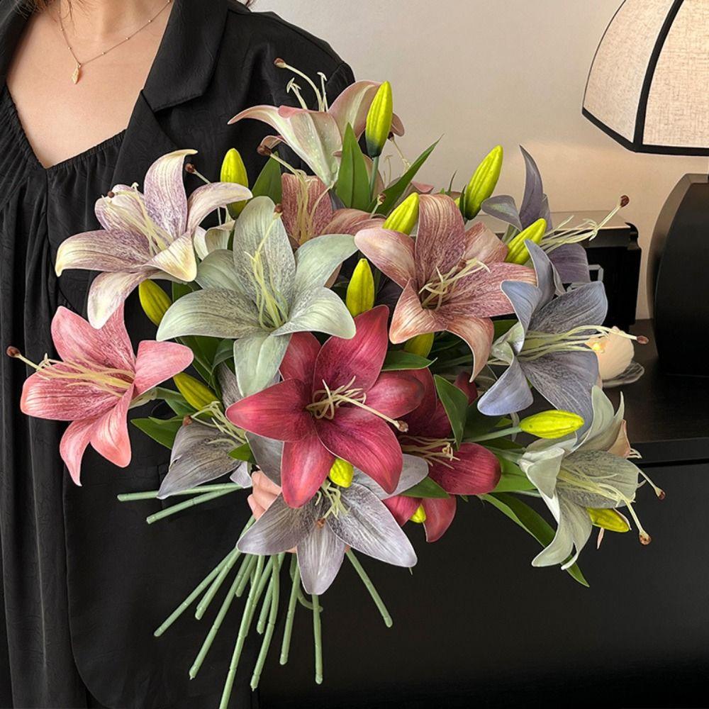 3D Printing Simulation Flower Real Looking Fake Flores Artificial Flowers  for Garden