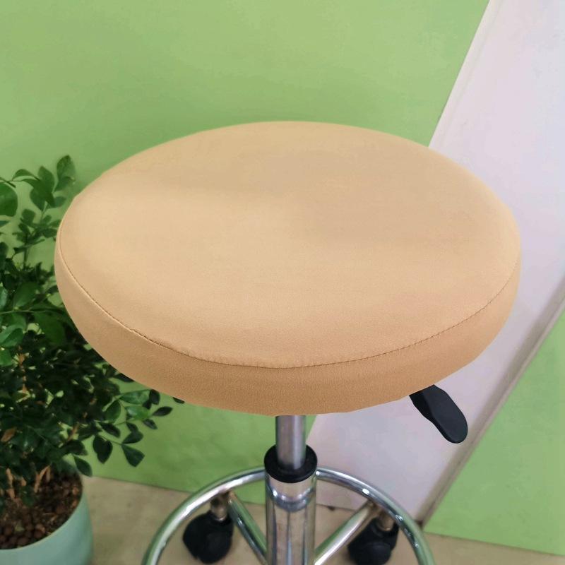 1 Bar Stool Cover Round Stool Cover with Elastic Bands Bar Stool Seat Cover Slipcover Washable Stool Cushion Cover Feature Stretch Fabric Dia D30-34cm