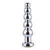 Sex Toys Adult Toys Metal Sex Product Sago Cycas Flowering Handle Rhinestone Five-Bead Anal Plug Stainless Steel