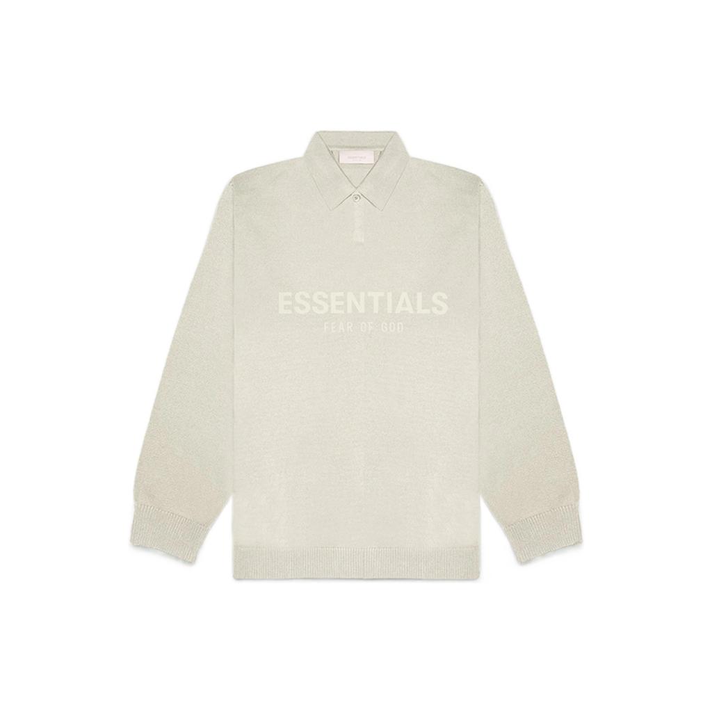 Fear Of God Essentials SS22 Solid Logo Print Loose Long Sleeve Polo Shirt Kids tops FOG-SS22-353