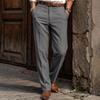 Pantalones de vestir rectos ajustados para hombre color gris claro