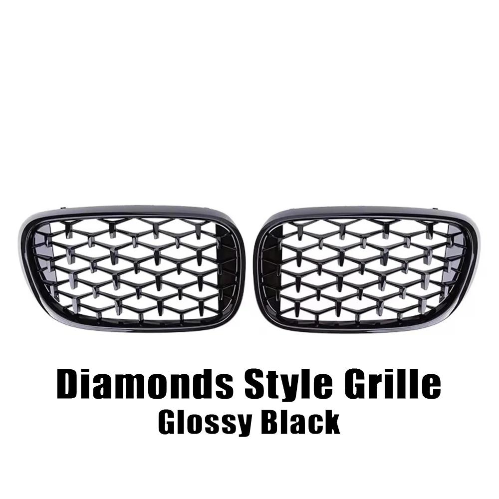 XVIP Front Racing Grilles For BMW For BMW 7 Series G11 G12 2015-2019 740i 750i Chrome Diamonds Style Double Slat Upper Grills
