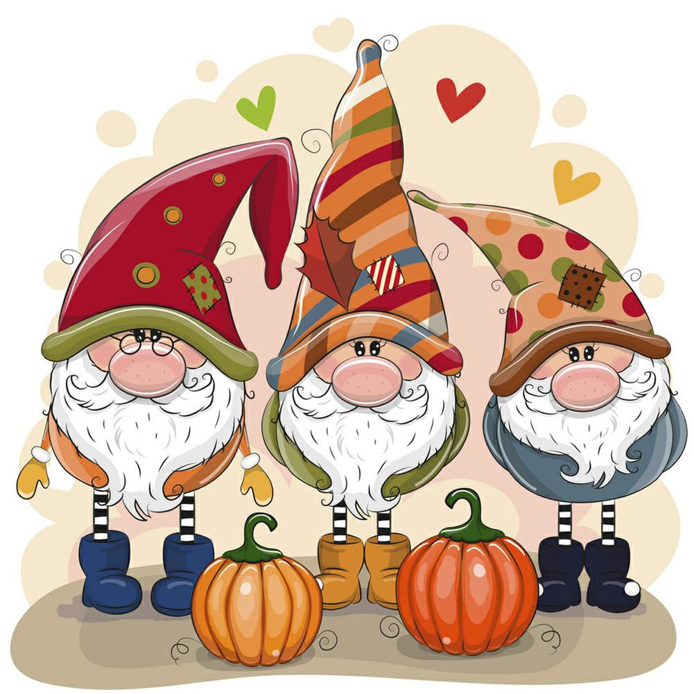 Buy 5D DIY Gnomes Full Round Drill Diamond Painting Kit Rhinestone ...
