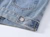 Women's Retro Patchwork Denim Jacket - Frayed Hem, Slimming, Loose Fit, Plus Size, Spring & Autumn Casual Style with Pockets