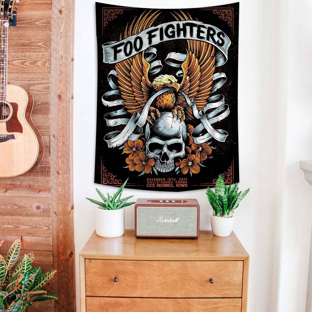 

Foo Fighters Band Anime Tapestry For Living Room Home Dorm Decor Home Decor 74x94cm(29x37in)
