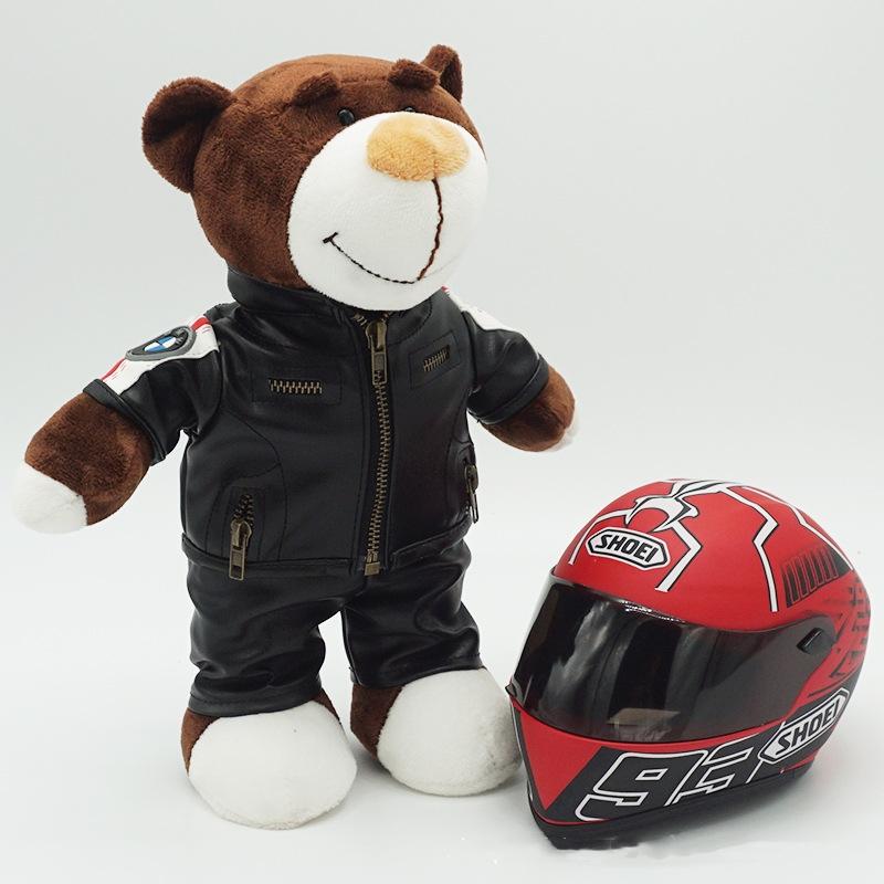 Kawaii helmets and teddy bears motorcycle decorations cute anime-filled soft stuffed toys as holiday gifts for friends