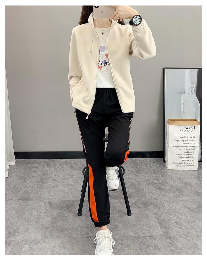 Autumn Winter Thickened Stand Collar Fleece Jacket