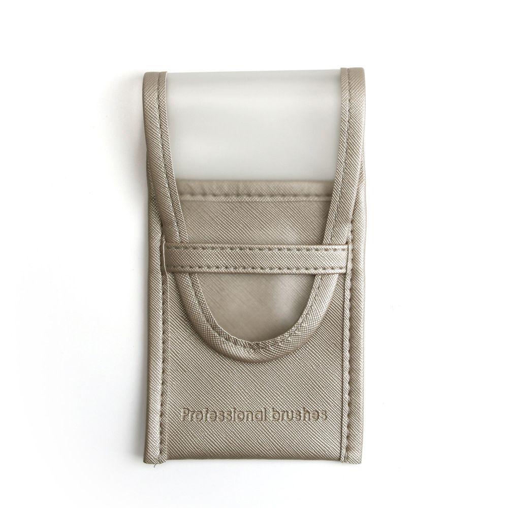 

Женский кожзам однотонный винтажный чехол для косметических кистей, инструменты для макияжа, косметичка, сумка для хранения серый