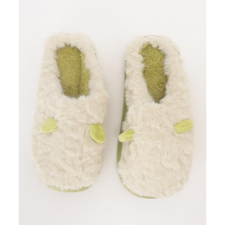 Boa Volume Flat Slippers with Ears, Women's Shoes, Shoes, Slippers, Spring, Autumn, Winter, Cold Protection, Warm, Fluffy, Fluffy, Cold Prevention,