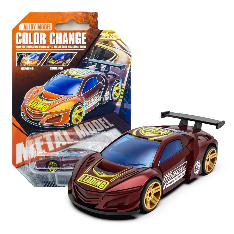 Water-Reactive Color-Changing Alloy Racing Car Model 1:60 Pull-Back Toy for Boys