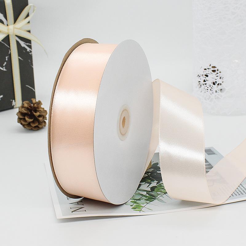 Single Face Ribbons 100% Polyester 20 Solid Color 4 cm Wide Ribbon 100Y for Birthday Decoration