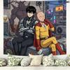 Onepunch Man Wandteppich Ästhetisches Wandbehang Gedruckter Stoffdecke Dekorative Wandteppiche Für Schlafzimmer Wohnzimmer Heimdekoration