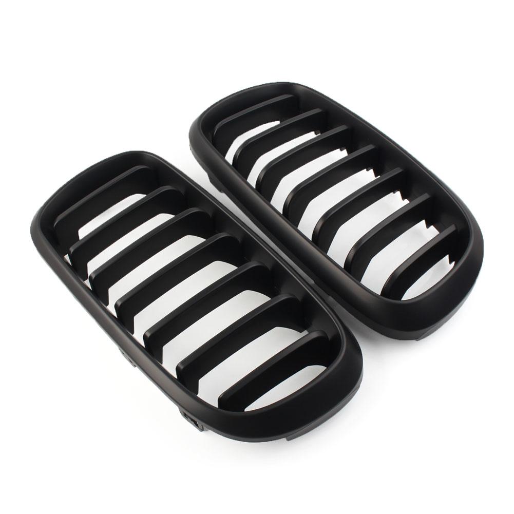 Matte Black Car Front Bumper Kidney Grille Single Slat Grill For BMW X5 F15 2013-2017 For X6 F16 2014-2018