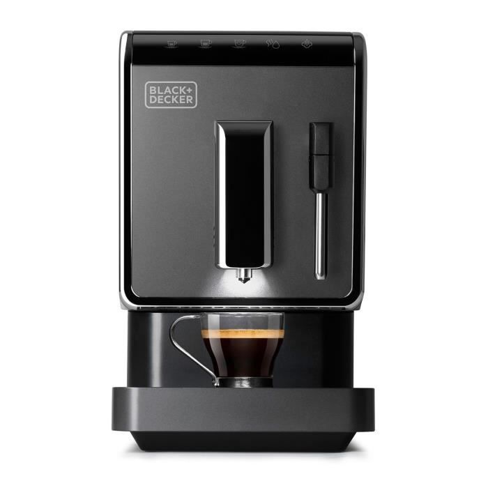 Machine À Café Automatique BLACK+DECKER BXCO1470E De 1470W, 19 Bars, 2 Tasses, Réservoir D'eau De 1,2L, Capacité Café De 160g