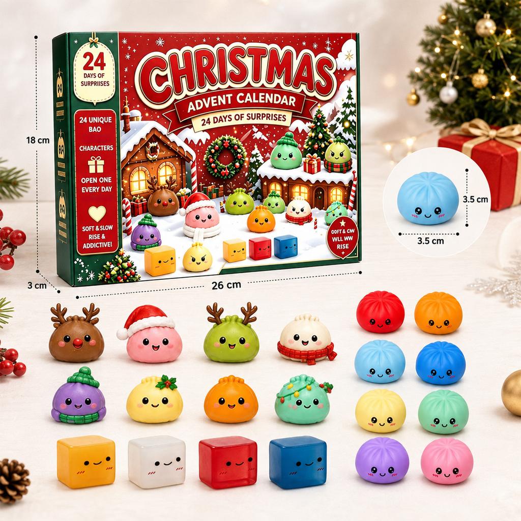 Christmas Advent Calendar Days Countdown with Toys for Kids and Adults
