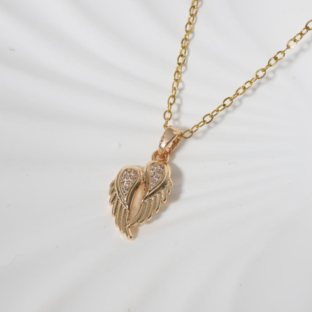 Simple Conch/wings Pendant Necklaces for Women Zirconia Necklace Wedding Party Jewelry Accessories