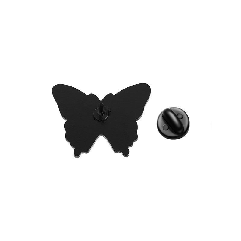 Butterfly Skeleton Skull Enamel Pins Custom Halloween Horror Brooches Lapel Badges Clothes Punk Jewelry Gift for Kids Friends