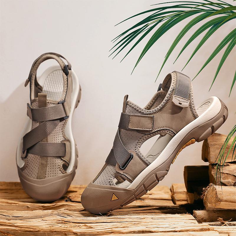 Fashion Classic Handmade Men Sandals Summer Mesh Casual Shoes Outdoor Lightweight Beach Shoe Fashion Man Walk Sneakers Wading Aqua Flats