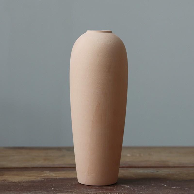 Unglazed Ceramic Vase Nordic Minimalist, Creative DIY Pottery for Home Decor, White Bisque Flower Holder Photo Prop