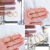 Fashionable Real Gold Electroplated Circle Earrings for Women's Simple Twisted Earrings Temperament High-end and Versatile Earrings