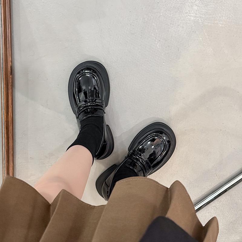Retro Style Women Mary Jane Shoes Fashion Shallow Slip On Pumps Ladies Outdoor Thick Bottom Dress Shoes