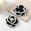 Black Fabric Camellia Flower Brooches For Woman Brooch Pins Dress Shirt Fashion Accessories Gift