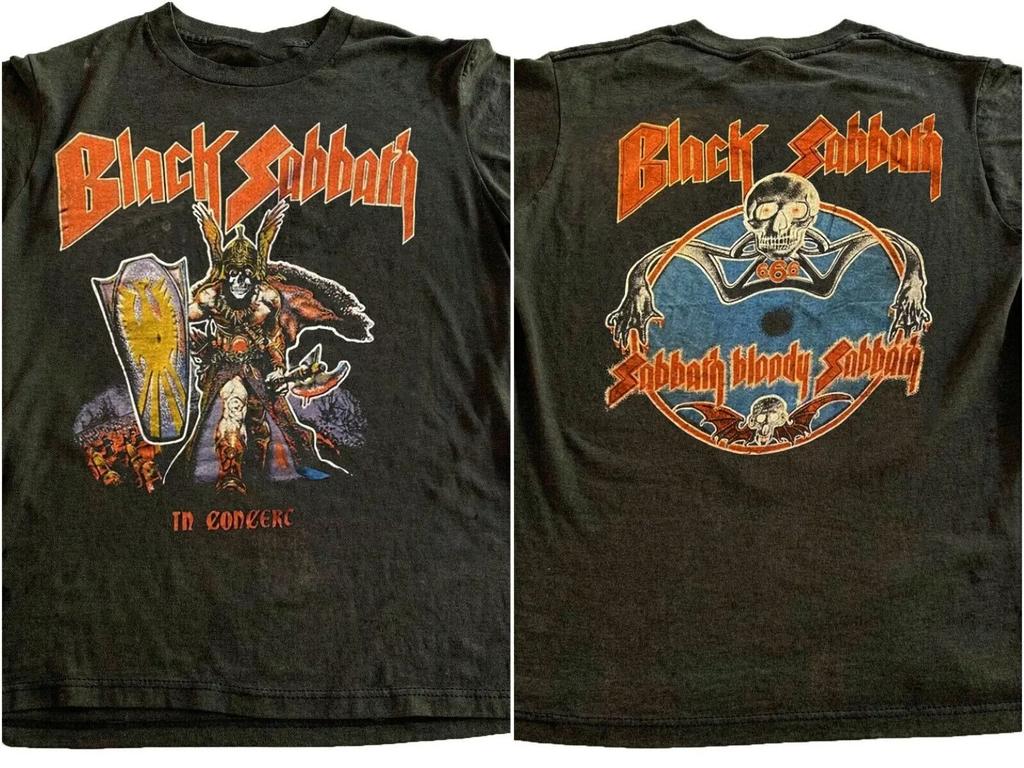 Black Sabbath In Concert 1978 2 side short sleeve T shirt classic Tee Men's T-Shirt Short Sleeve T-Shirt Tee Men Women Summer