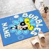 Benutzerdefinierte The Powerpuff Girls Matte mit personalisiertem Namen, waschbarer Polyester-Eingangsbereich-Teppich für den Innenbereich, Geschenk für Weihnachten, Ostern, Thanksgiving