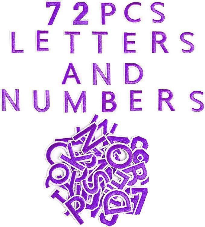 Colorful 3D Embroidered Alphabet & Number Patches for Clothing Decoration