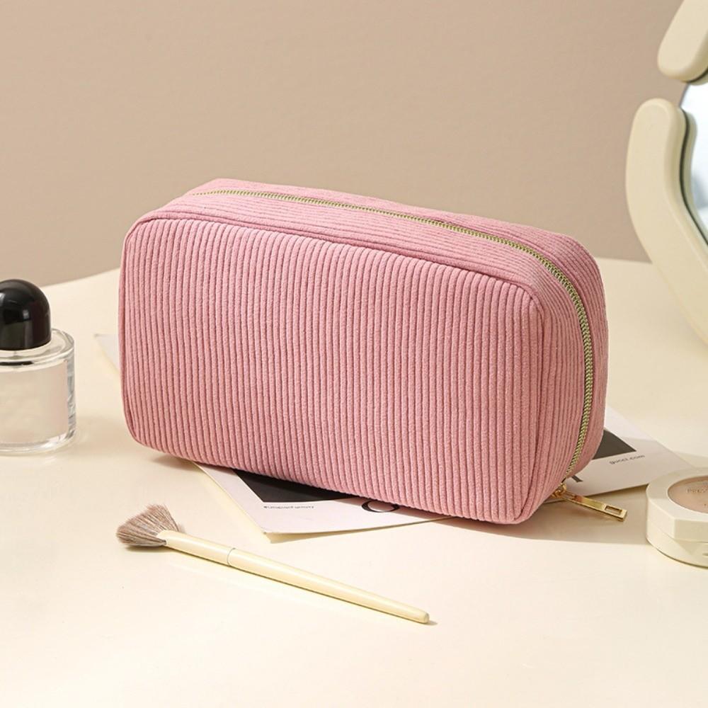 Fashion Portable Storage Bag Multifunctional Large Capacity Handbag Simple Corduroy Cosmetics Bag Travel