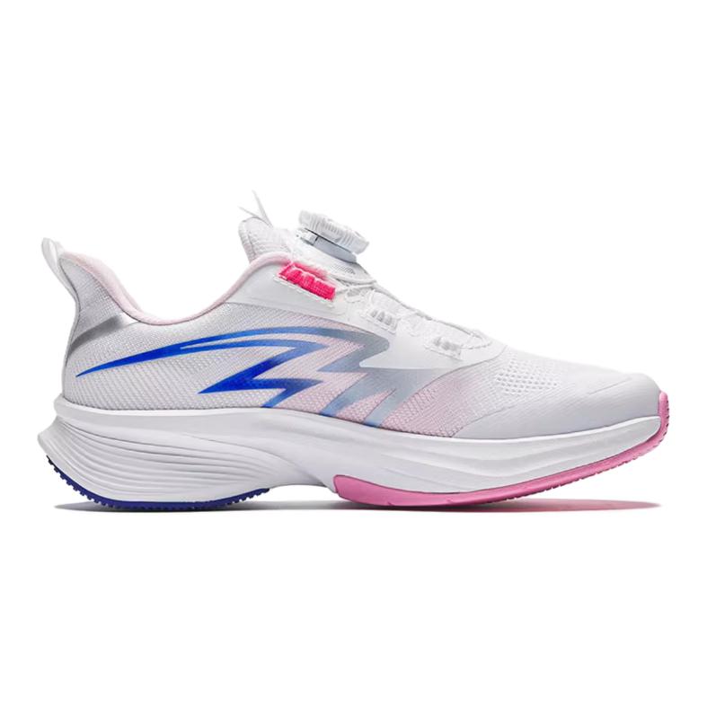 Anta Comfortable Versatile Fabric Running Shoes Kids Sneakers White Pink Blue 322435512-3
