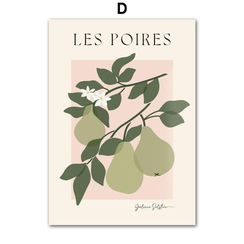 Blumenmarkt Zitrone Orange Pfirsich Frucht Poster und Drucke Wandkunst Leinwand Malerei Hotel Café Bilder Innenraum Zimmer Heimdekor