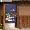 Noren Workshop Noren Owl Lucky Charm Series Christmas Tree Santa Tapestry Poster Lucky God Width 85 x Length 150cm Seven Lucky Owls Christmas 93522