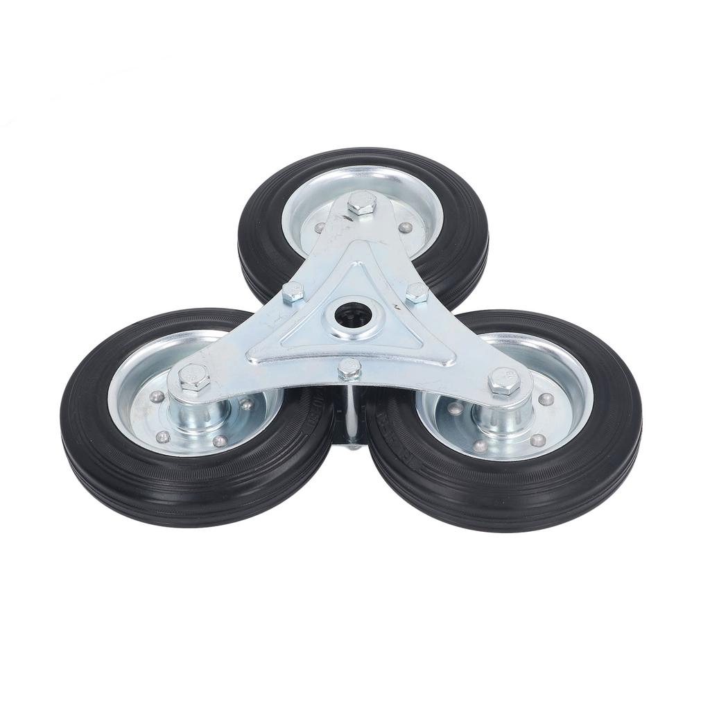 Stair Climbing Wheel 6 Inch 300LBS Load Capacity Heavy Duty Triangular Wheel Solid Rubber Shopping Cart Caster