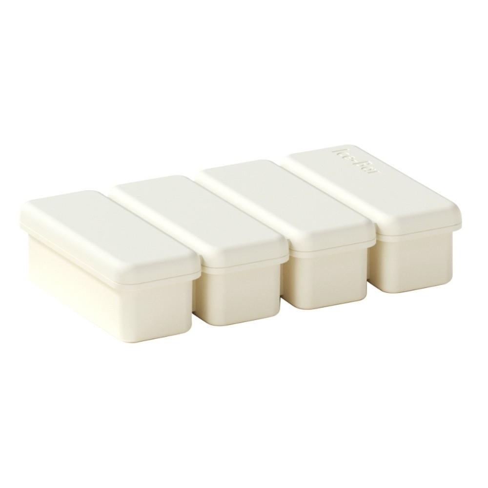 

New 4 Grids Silicone Ice Cube Tray Reusable with Lid Food Freezing Container Easy Release Freezer Molds Iced Drinks