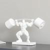 Muscle Man Weightlifting Bodybuilding Strongman Statue Resin Decoration Home Room Sculpture Ornaments Sports Gym Figurine Crafts