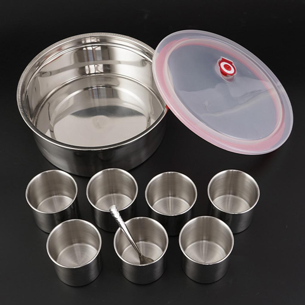 Combination Seasoning Box with Lid Canister for Restaurant Kitchen Household Thickened Seasoning Storage Box Canister